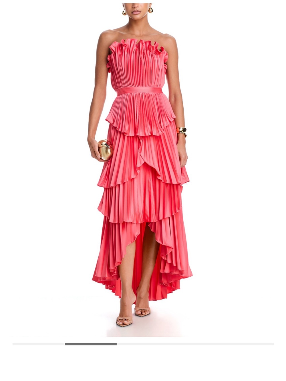 AMUR Janey Tiered Shell Midi Dress Size 8 - Picture 2 of 4